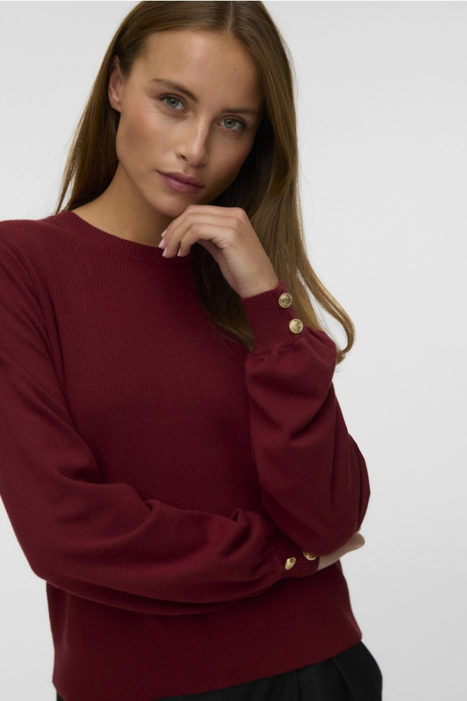 VMHOLLYKARIS LS O-NECK PULLOVER BOO 10331441 Syrah